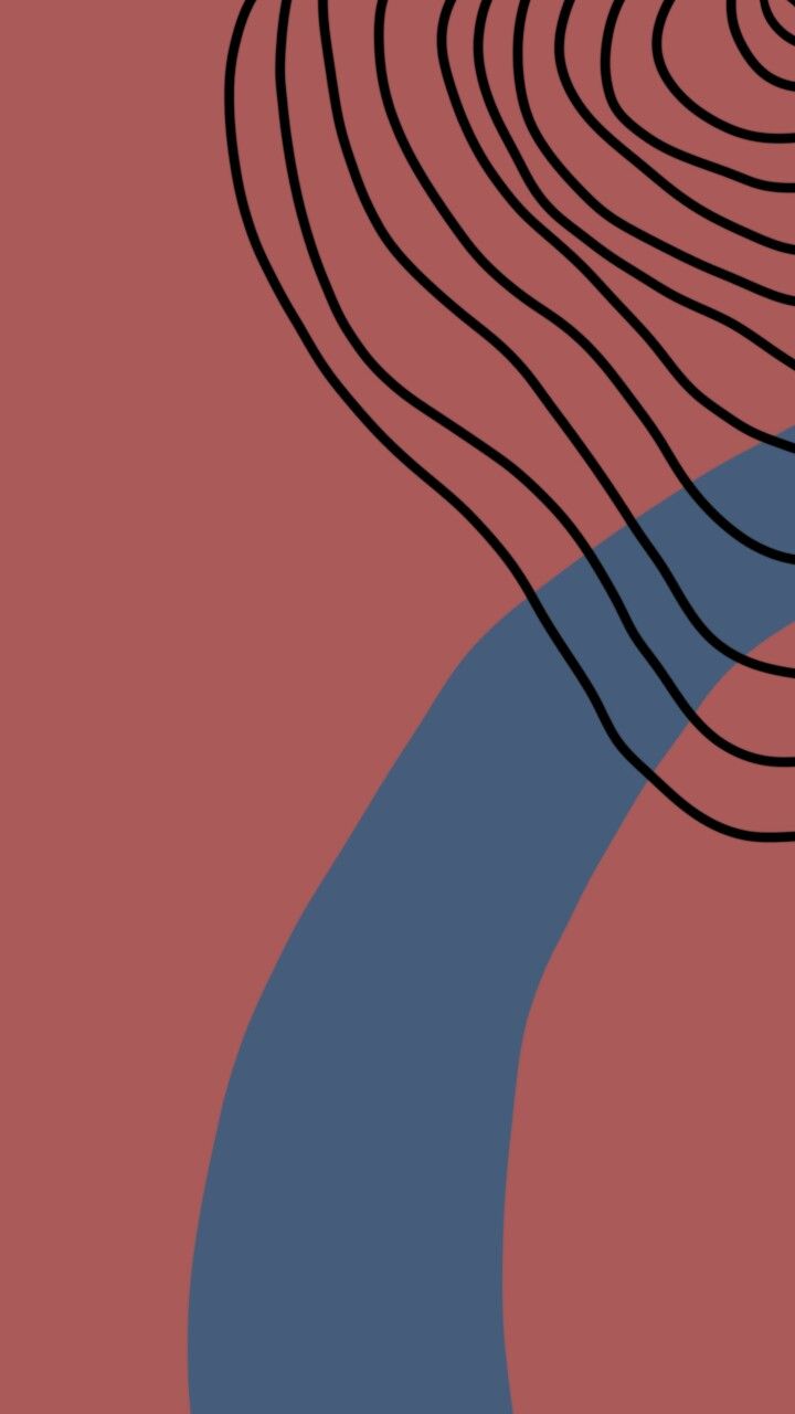 Red Blue Wavy Minimalist Design Download Wallpapers
