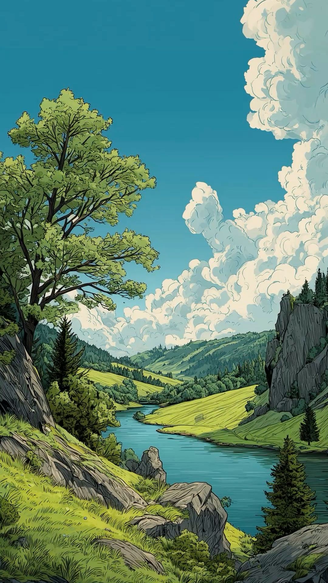 Minimalist Dreamy Landscape Design Download Wallpapers