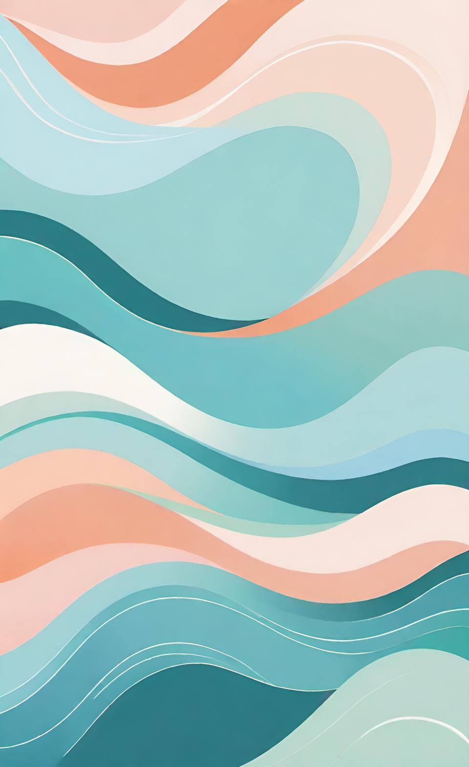 Pastel Wavy Lines Abstract Download Wallpapers