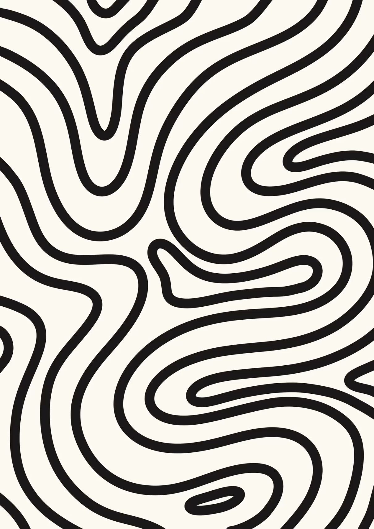 Minimalist Black and White Waves Download Wallpapers