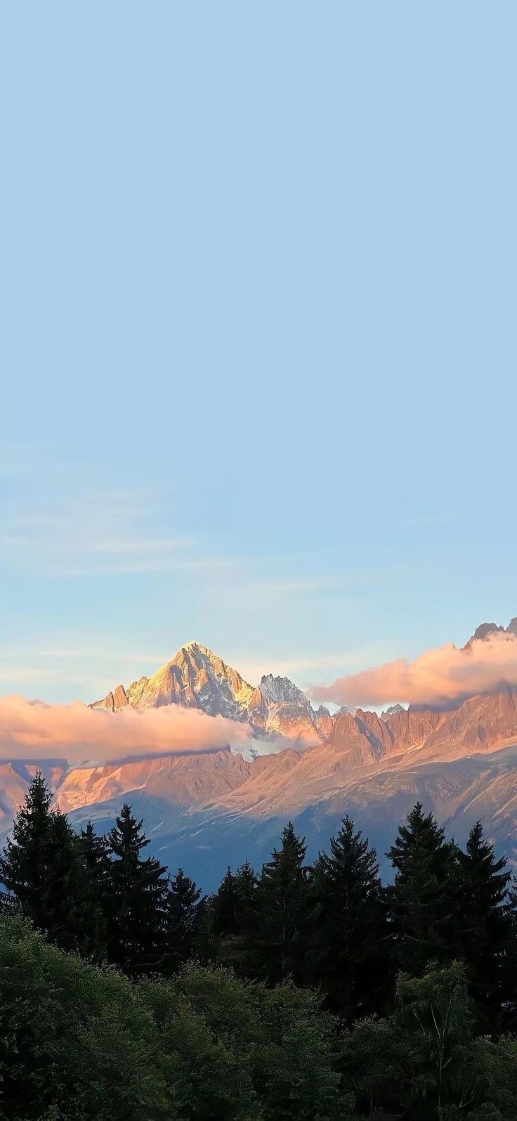 Minimalist Mountain Cloudscape Design Download Wallpapers