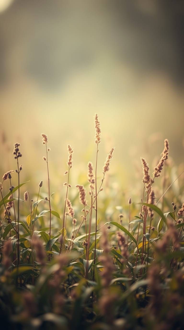 Minimalist Field with Sunlit Grass Download Wallpapers