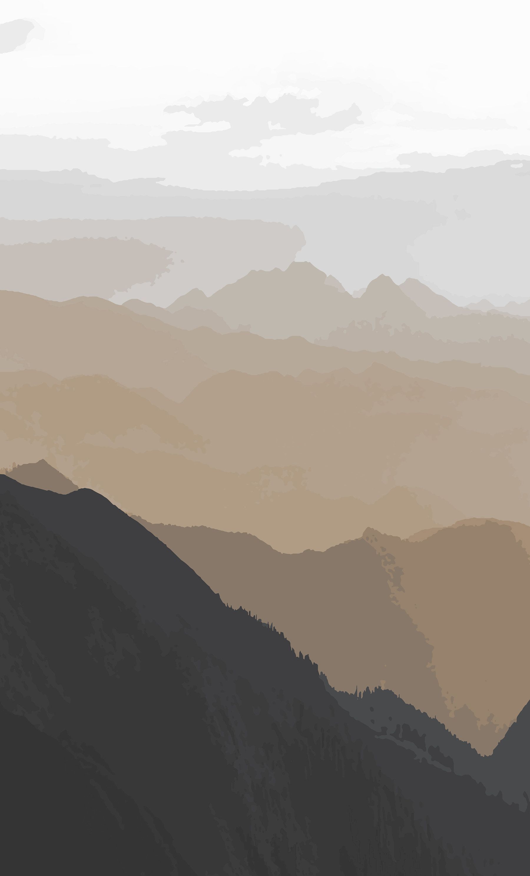 Minimalist Tan Mountain Landscape Download Wallpapers