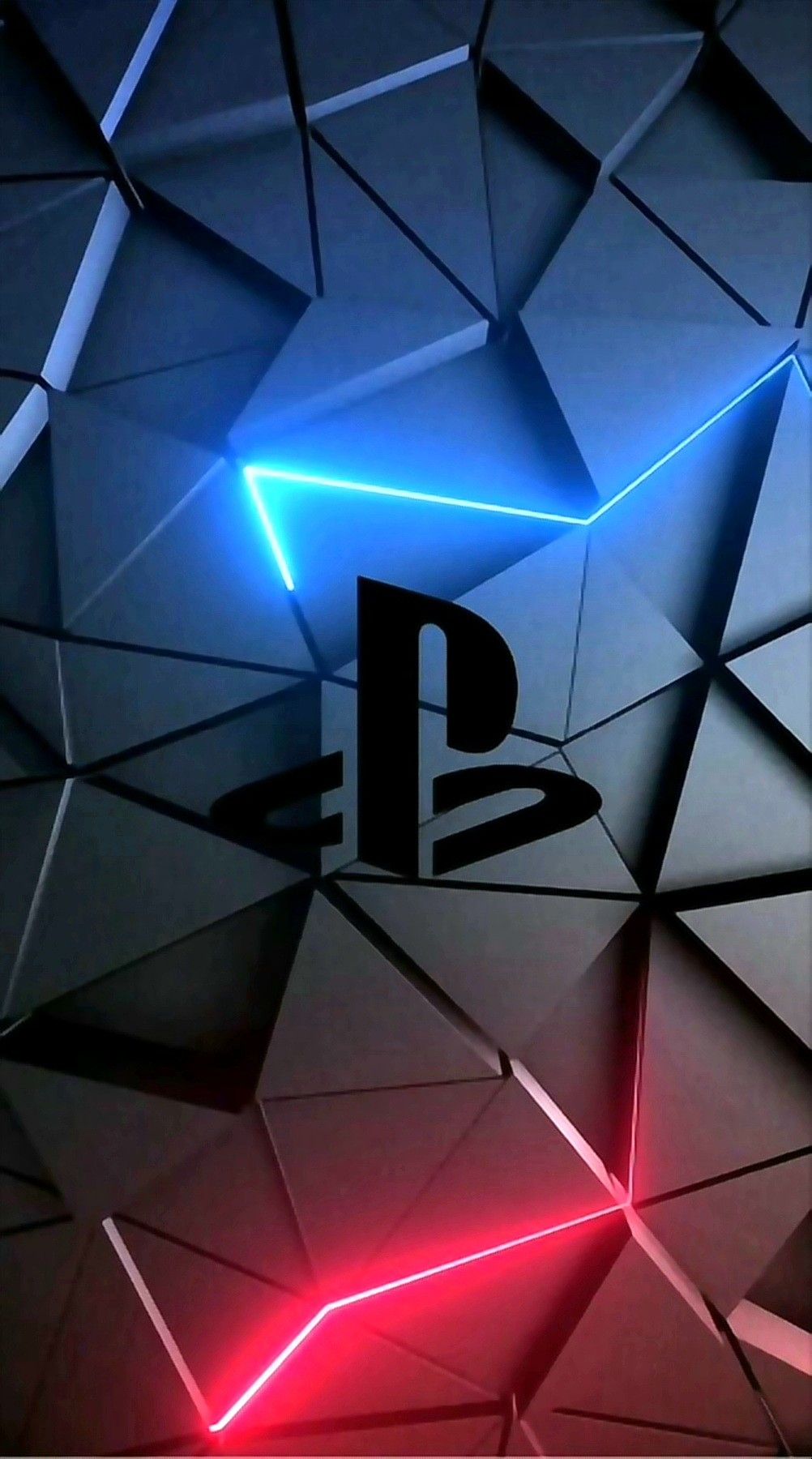 Neon PlayStation Logo Dark Design Download Wallpapers