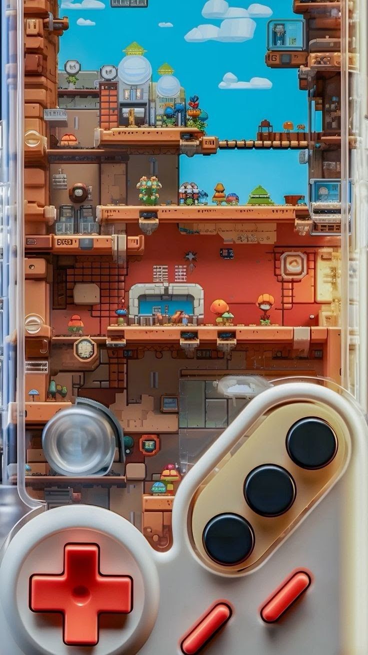 Retro Gaming Pixel Art Design Download Wallpapers
