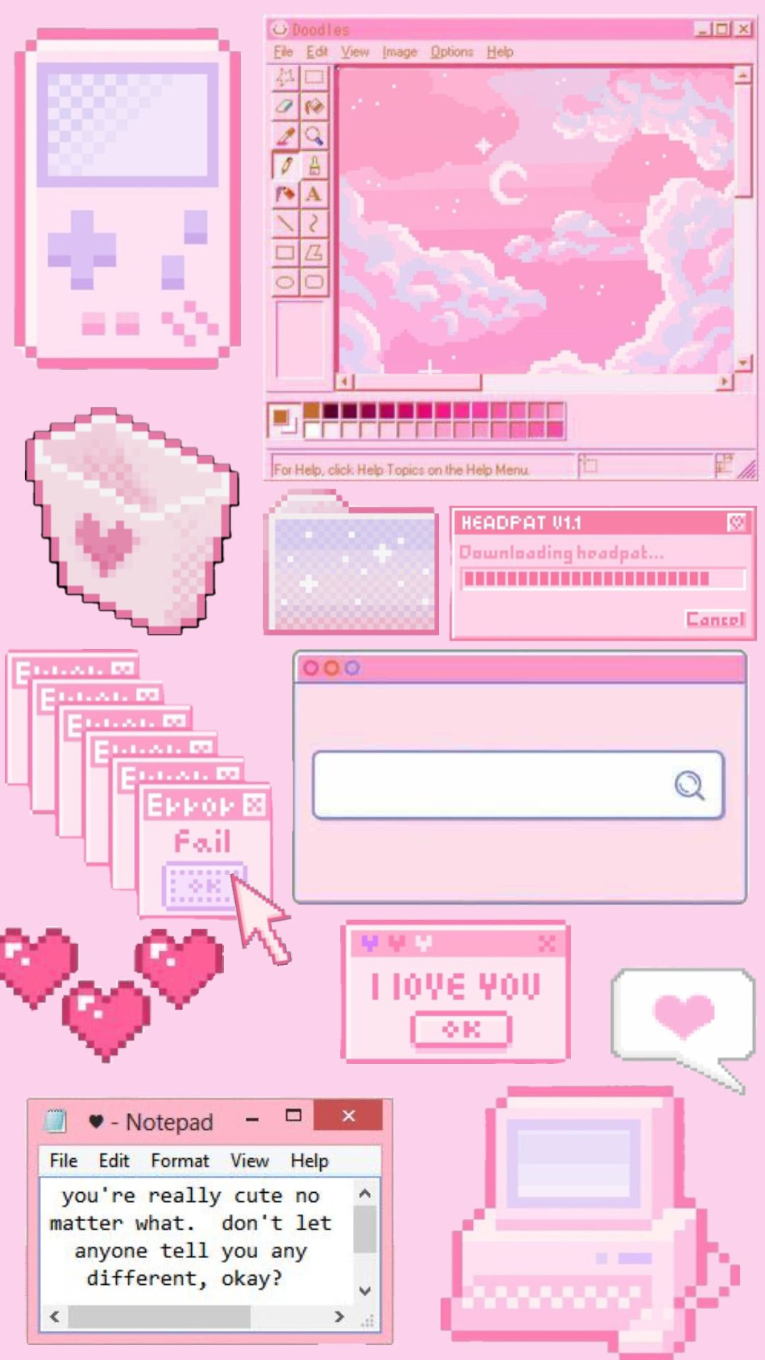 Pink Neon Gaming Screen Design Download Wallpapers