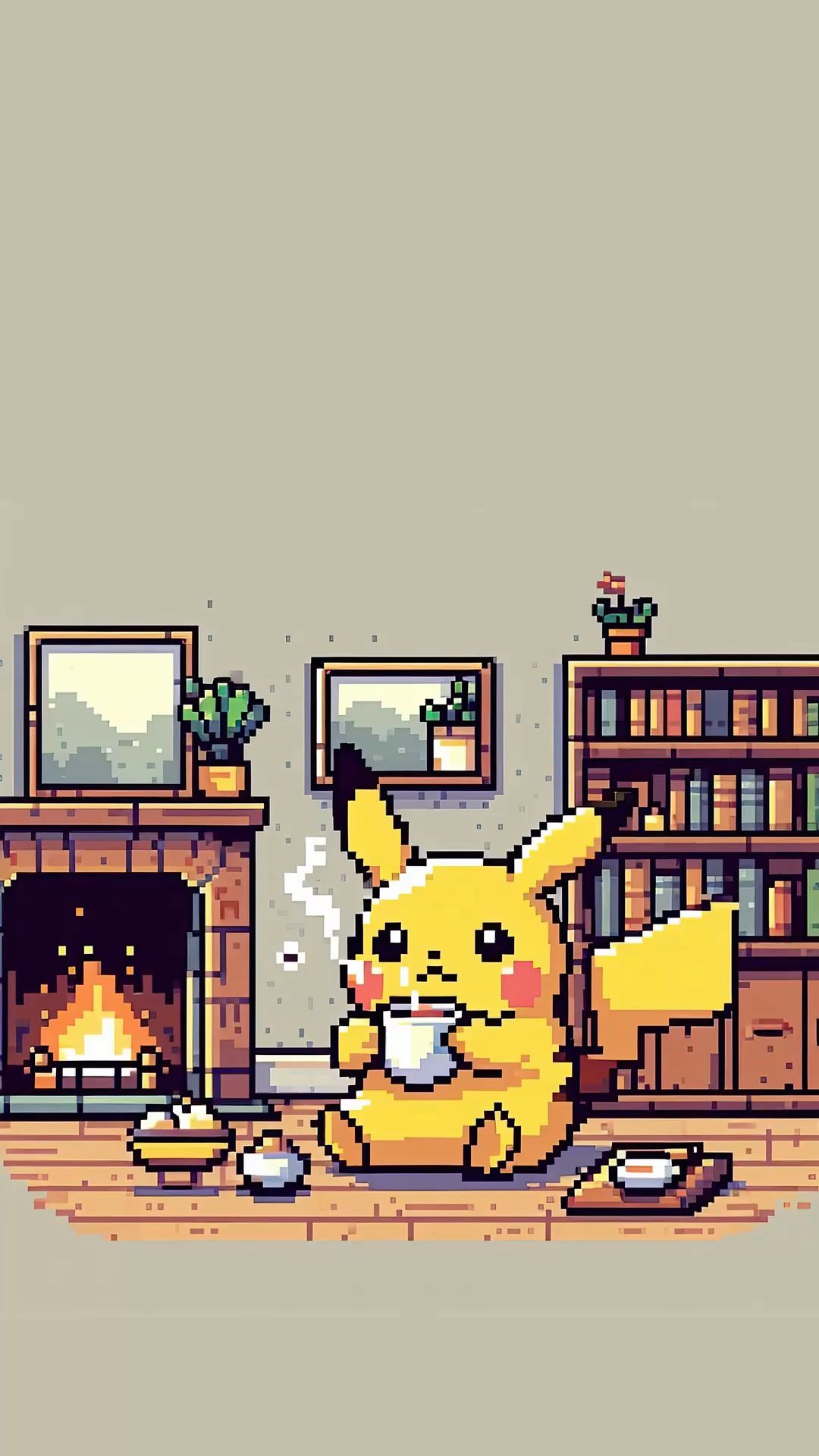 Pixel Pikachu by Fireplace Glow Download Wallpapers