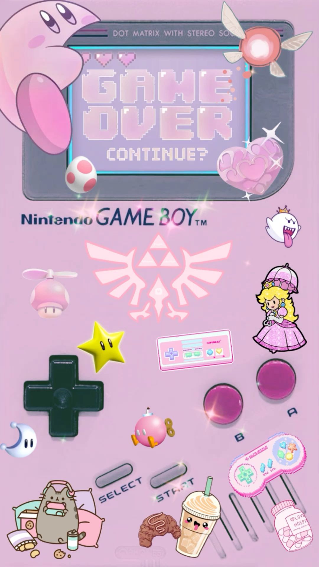 Nintendo Game Boy Sticker Pink Design Download Wallpapers