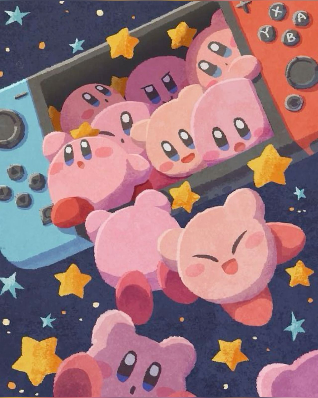 Pink Teddy Bears Gaming on Nintendo Download Wallpapers