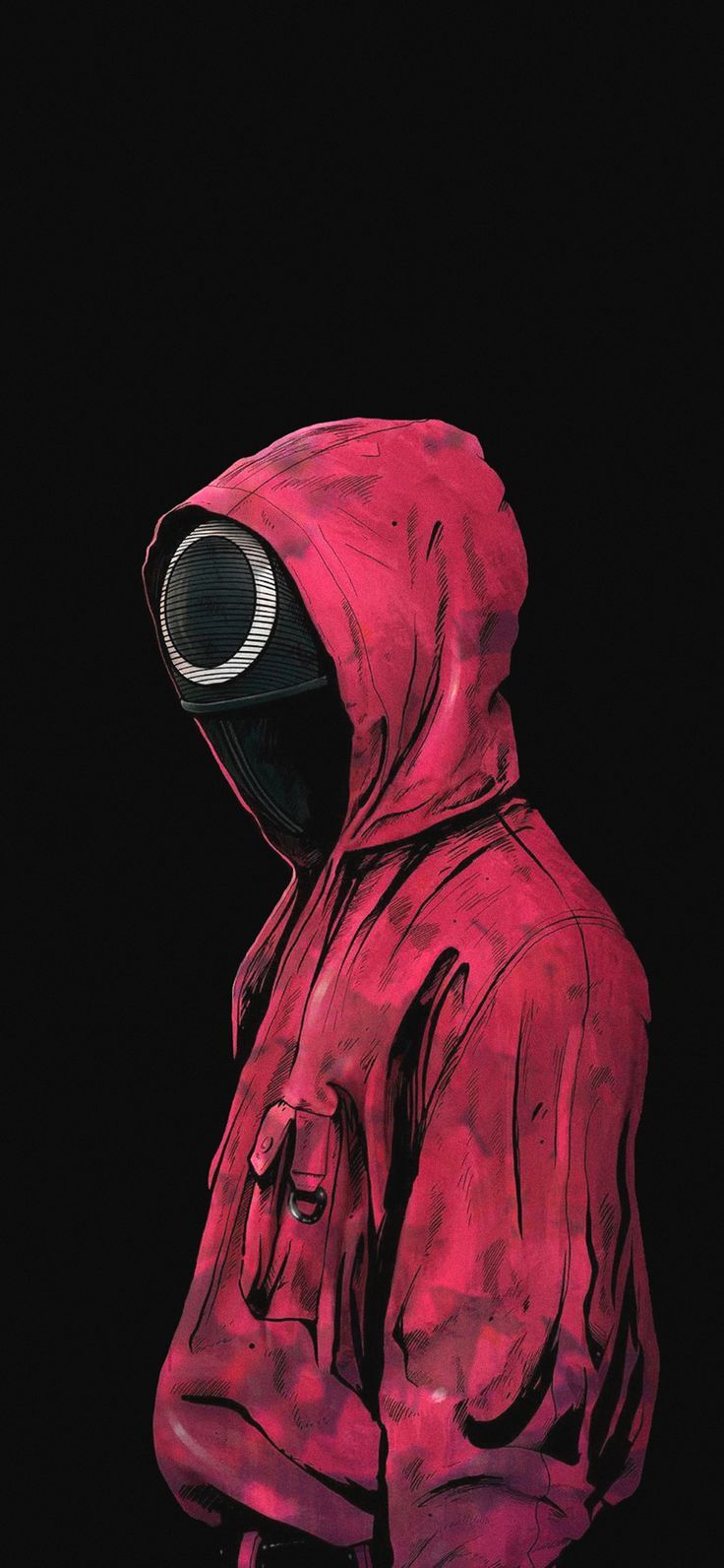 Cyberpunk Pink Hooded Gamer Download Wallpapers