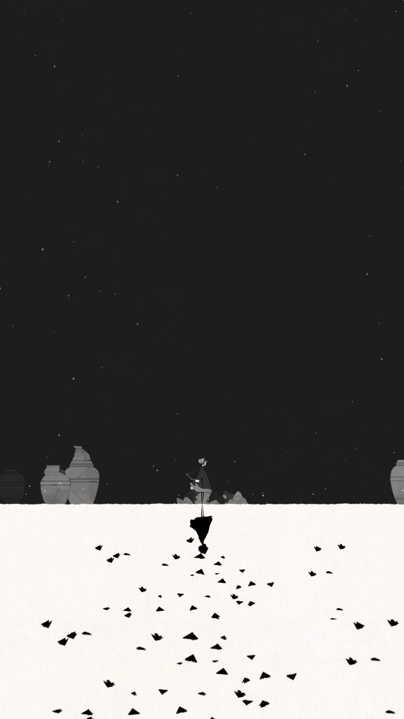 Frosted Steps with Soaring Birds Download Wallpapers