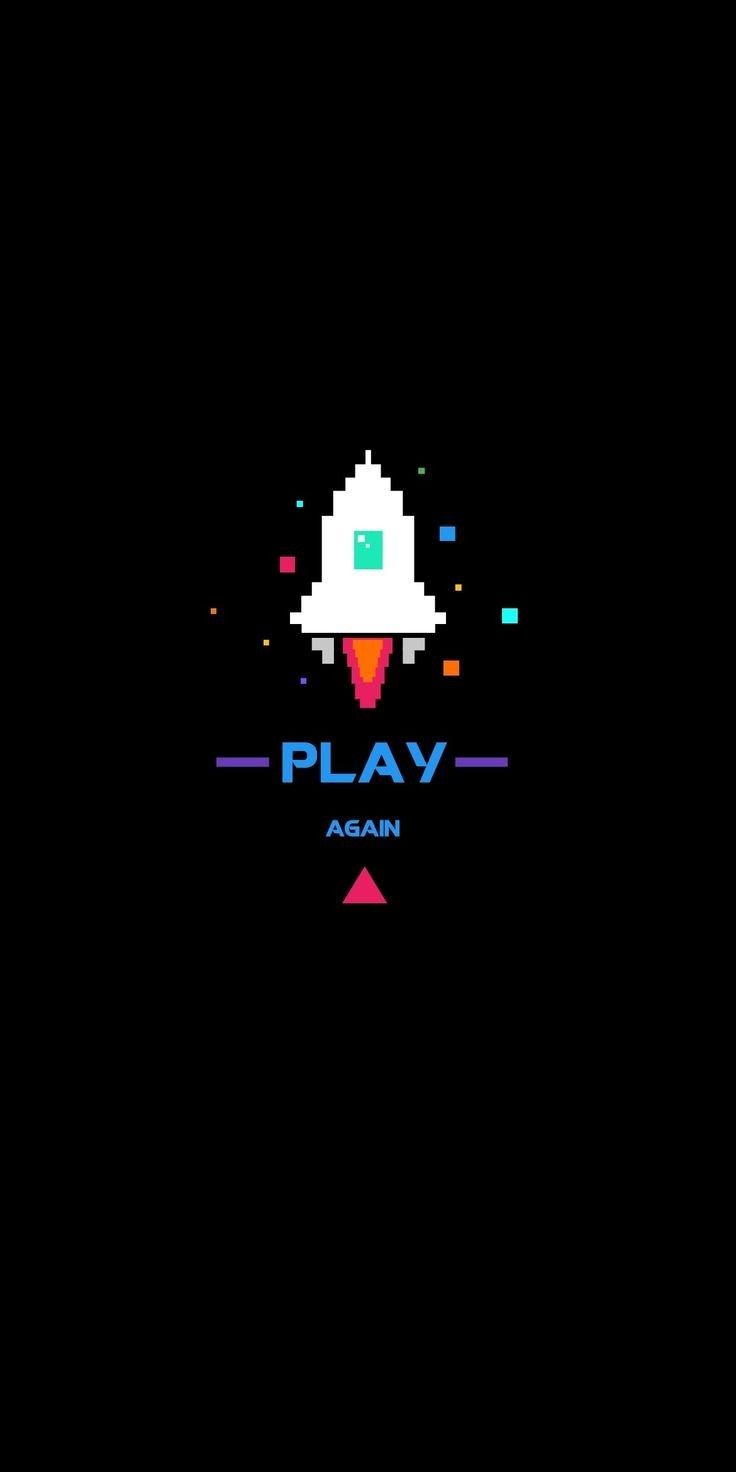 Retro Gaming Play Again Logo Download Wallpapers