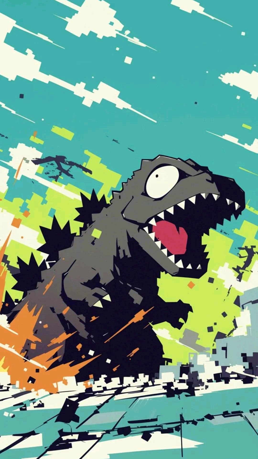 Dino Dash with Fiery Breath Download Wallpapers
