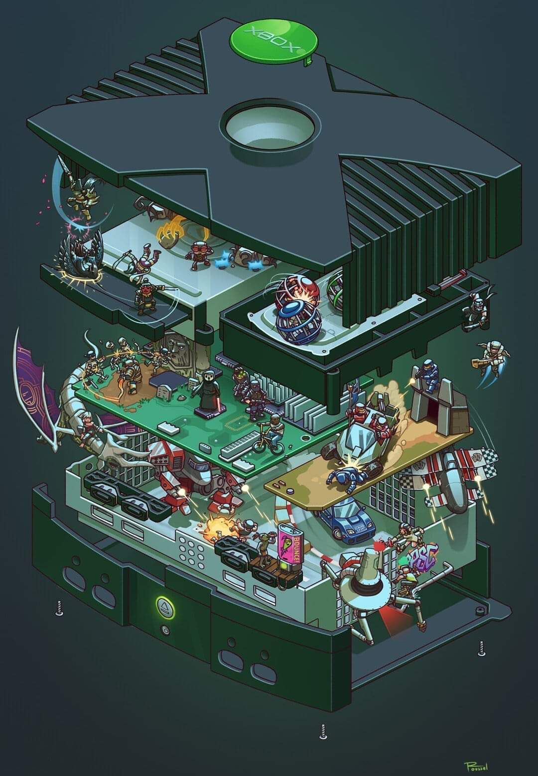 Gaming Console with Detailed Items Download Wallpapers