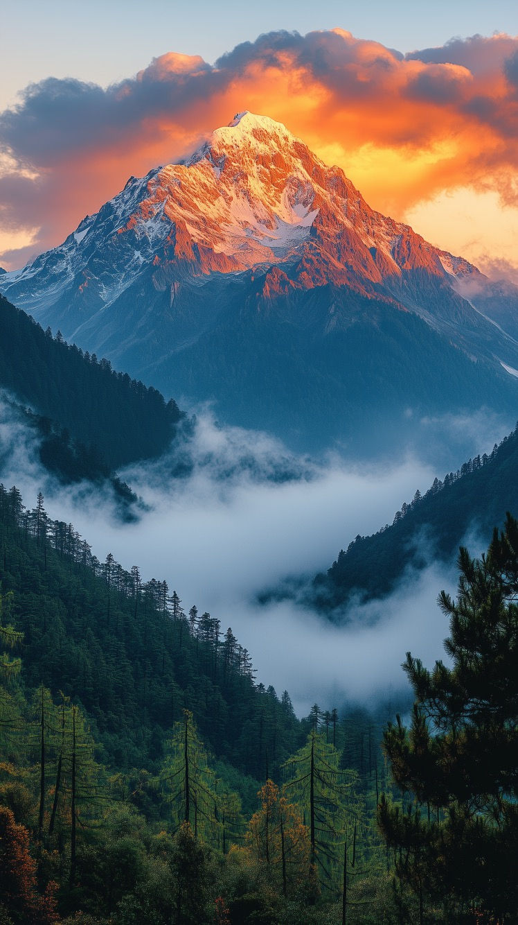 Alpine Sunset Glow Download Wallpapers