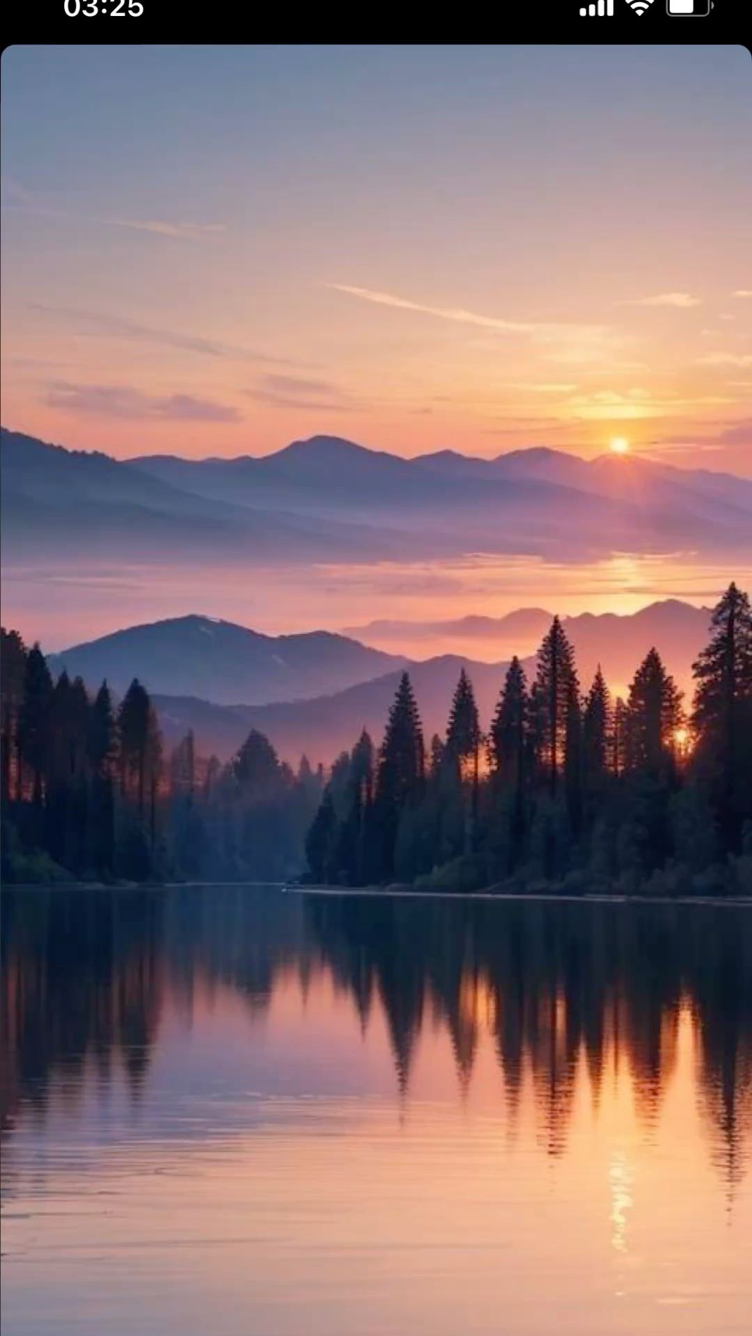 Sunset Over Mountain Lake Download Wallpapers