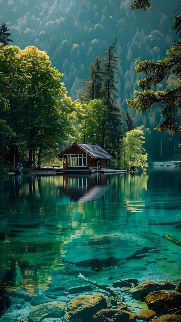 Serene Mountain Scenic Landscape Download Wallpapers