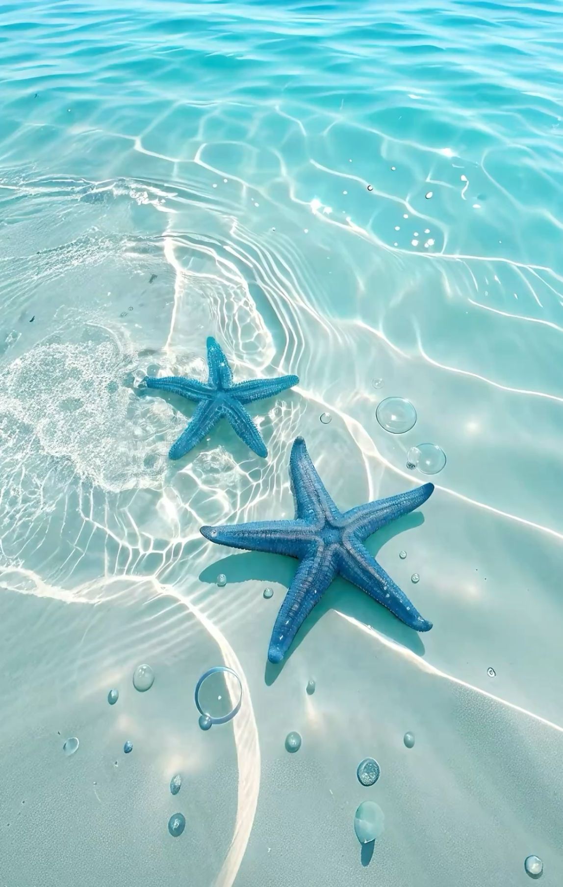 Ocean Starfish in Blue Waters Download Wallpapers