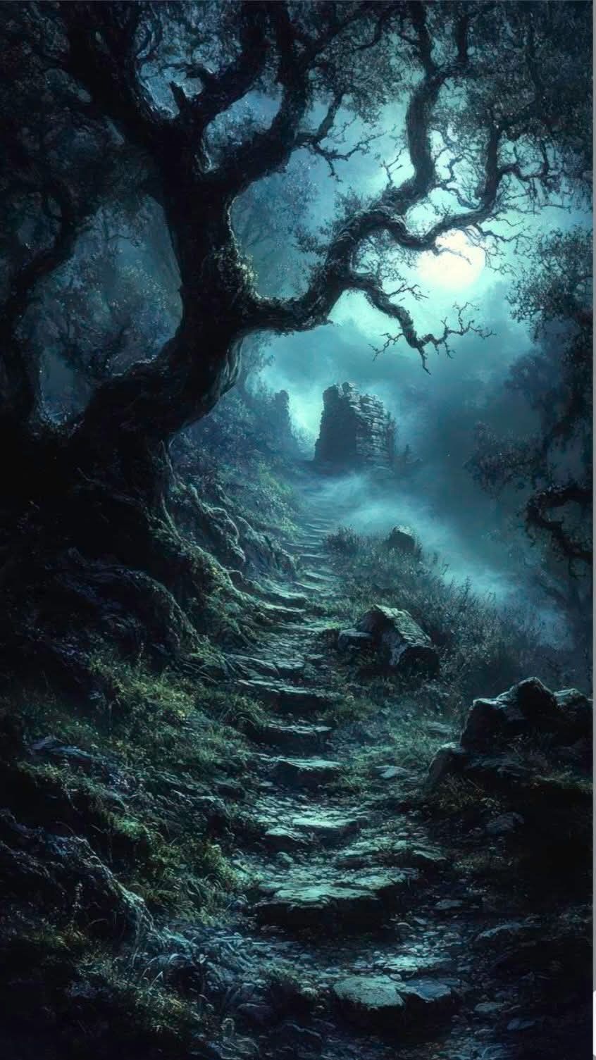 Serene Forest Nightscape Download Wallpapers