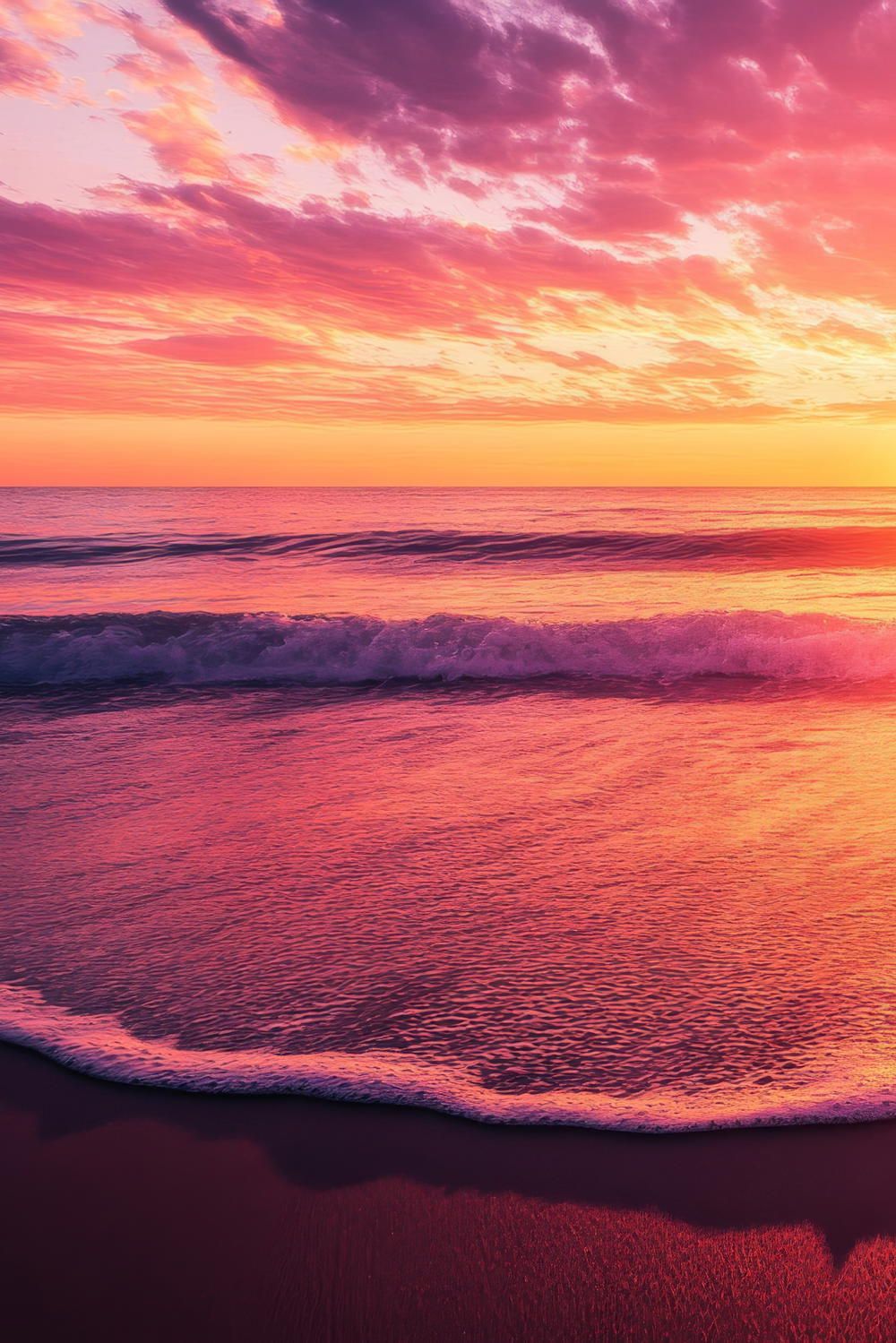 Golden Beach Sunset Horizon Download Wallpapers
