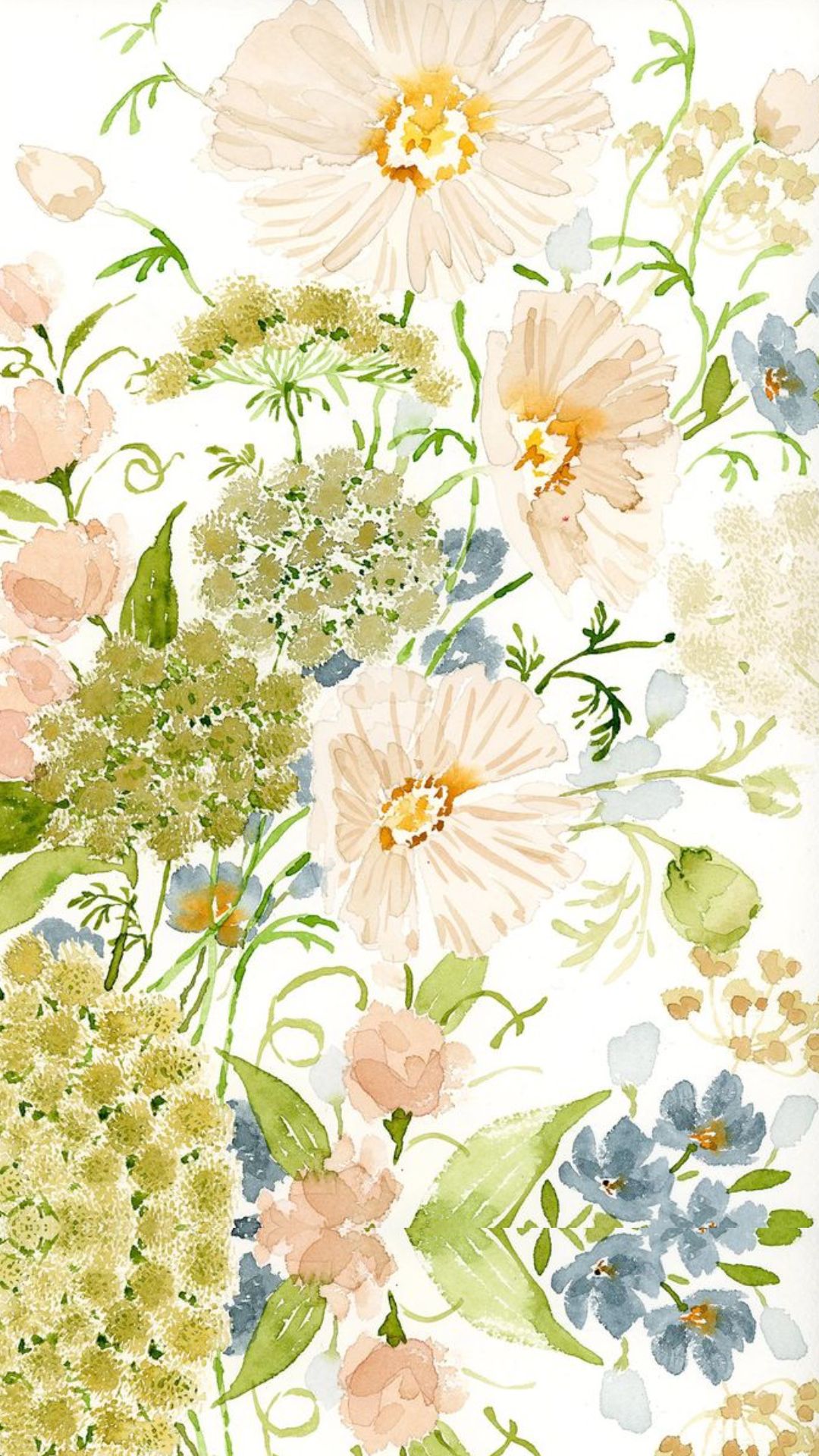 Floral Elegance on White Download Wallpapers