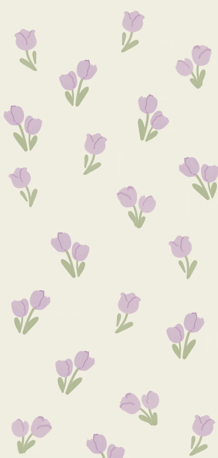 Purple Blooms on White Background Download Wallpapers