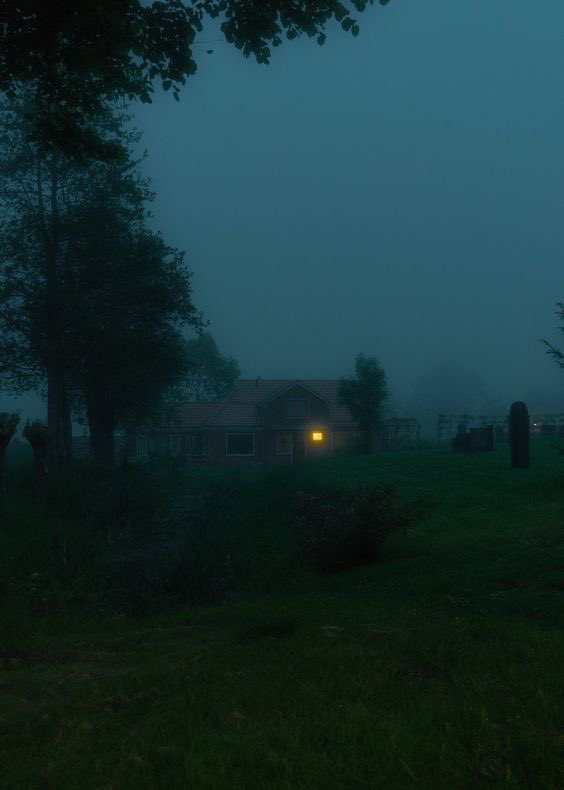 A cabin in the night-time Download Wallpapers