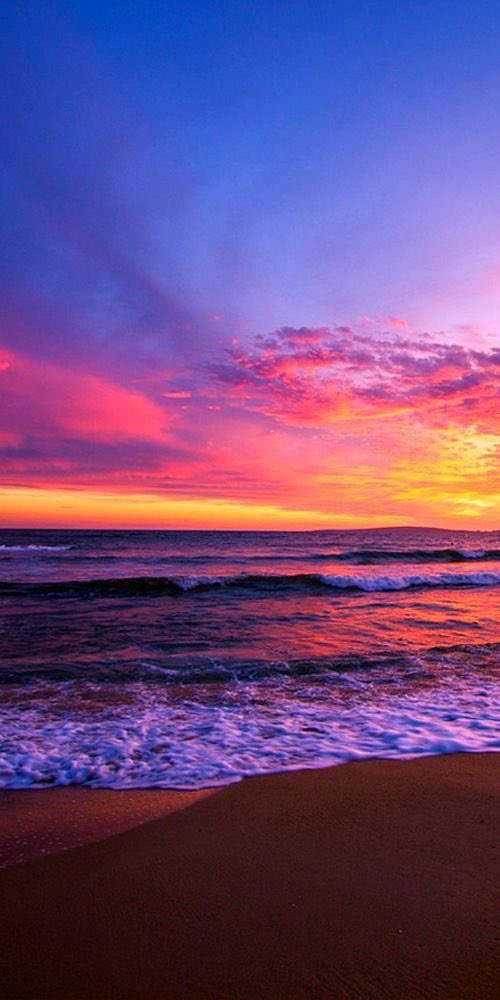 Sunset on a beach Download Wallpapers