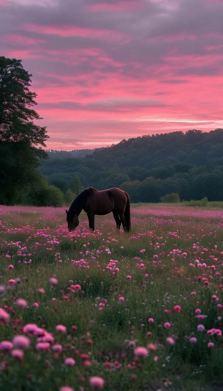 Horse in a garden Download Wallpapers