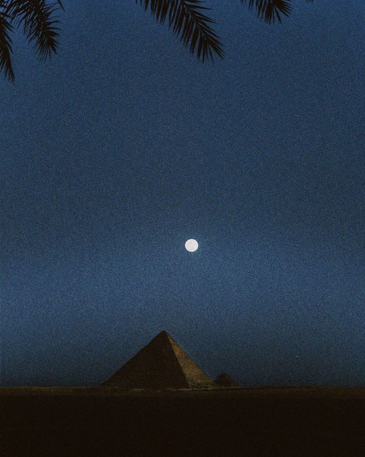 Moon & Pyramid Download Wallpapers