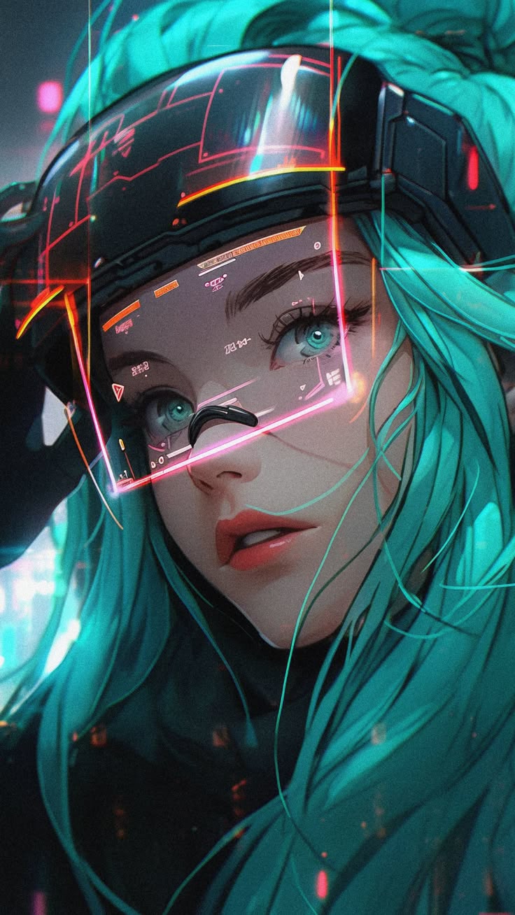 Sci-fi lady with shades 4k wallpaper